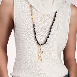 Lulu Frost Plaza Peacock Pearl Necklace Base (No Letter Charm)